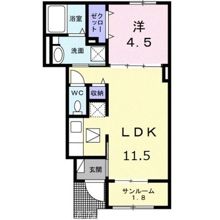 クラール木太リゾンネＡの物件間取画像